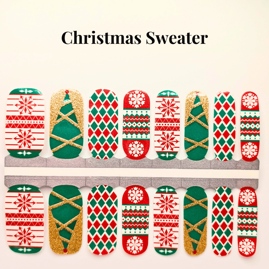 Sweet Little Duck Christmas Sweater - Nail Polish Wrap