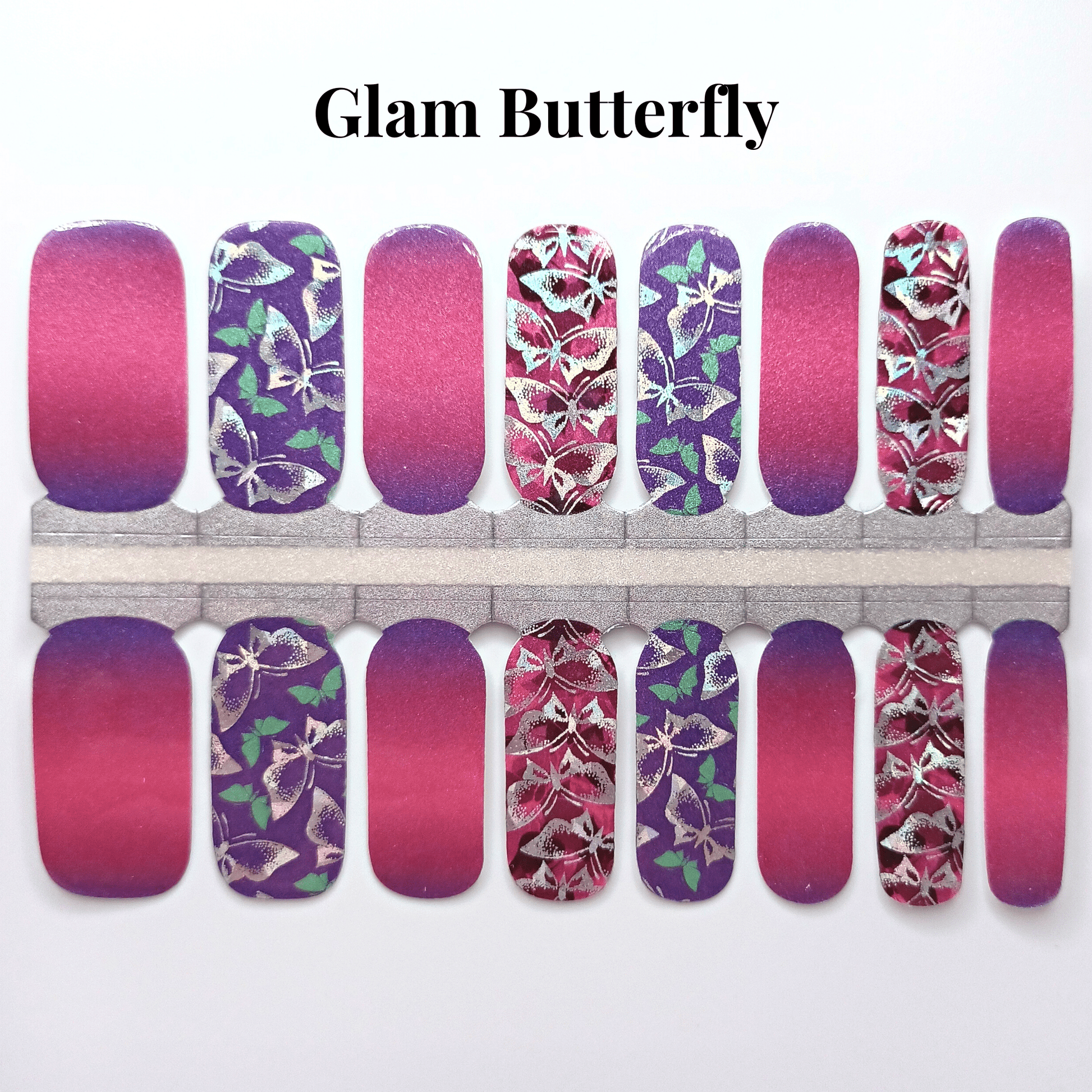 Sweet Little Duck Glam Butterfly - Nail Polish Wrap