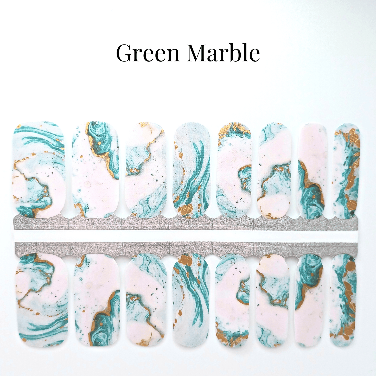 Sweet Little Duck Green Marble - Nail Polish Wrap