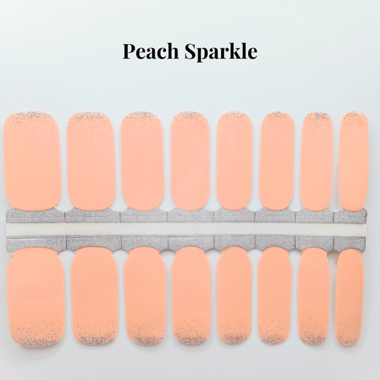 Sweet Little Duck Peach Sparkle - Nail Polish Wraps