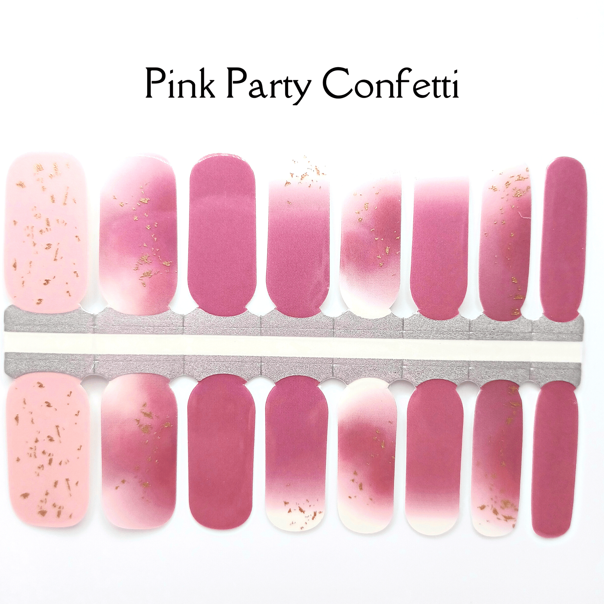 Sweet Little Duck Pink Party Confetti - Nail Polish Wrap