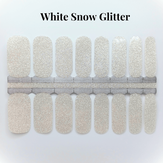 Sweet Little Duck White Snow Glitter - Nail Polish Wraps